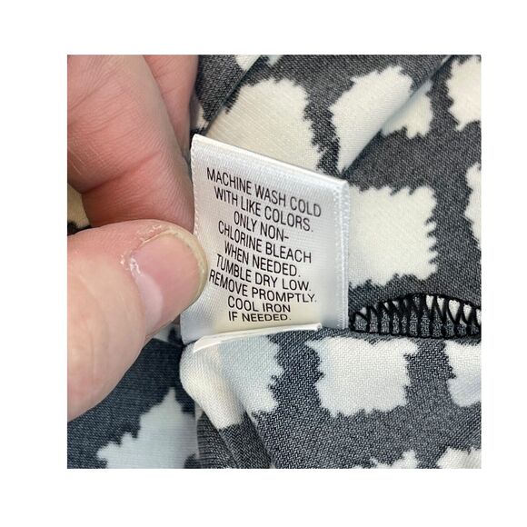 Apt. 9 Fit & Flare Dress Women Small Petite White Printed Stretch Belted Waist - Picture 5 of 9